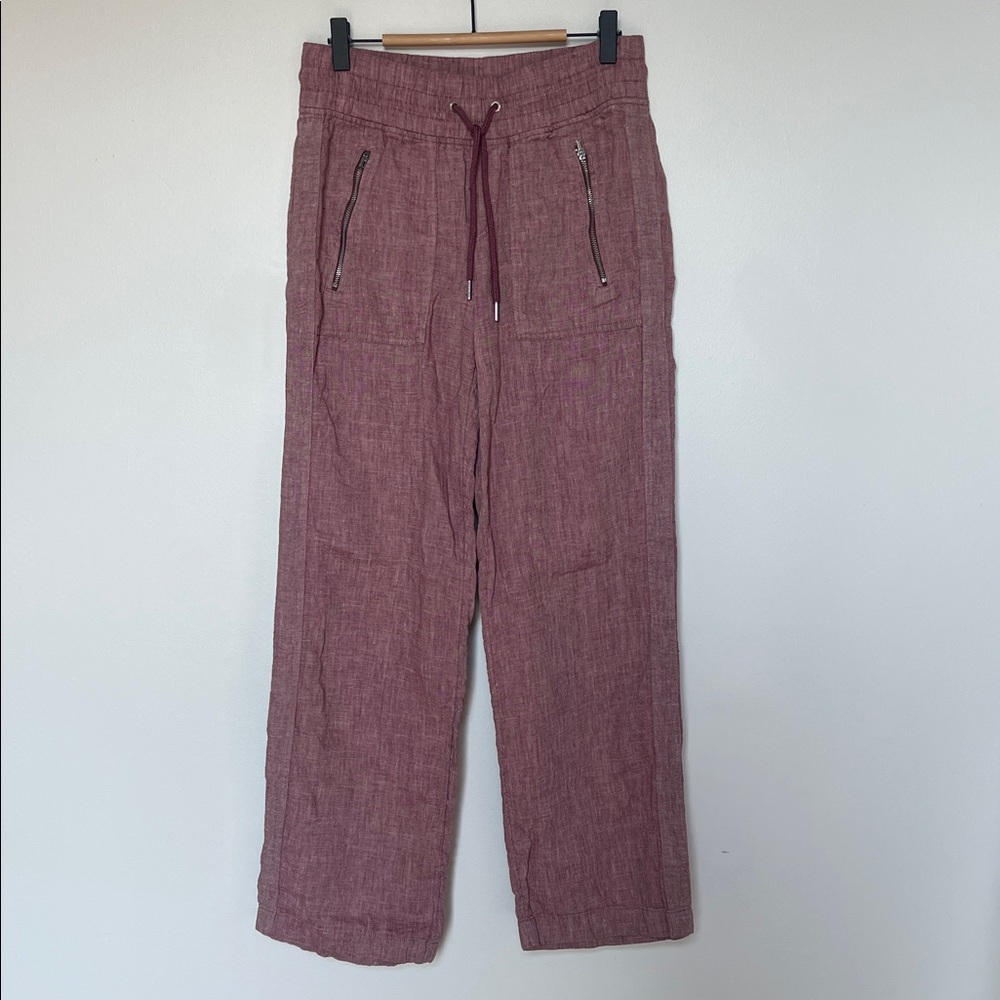 Athleta Wide-Leg Drawstring Pants in Dusty Rose